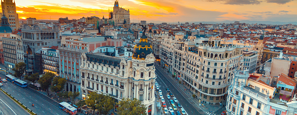 gran via avenue in madrid